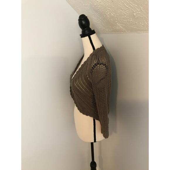 Anthropologie Angel of the North Kesia Cropped Knit Shrug - Size Medium - NWT - Picture 3 of 11